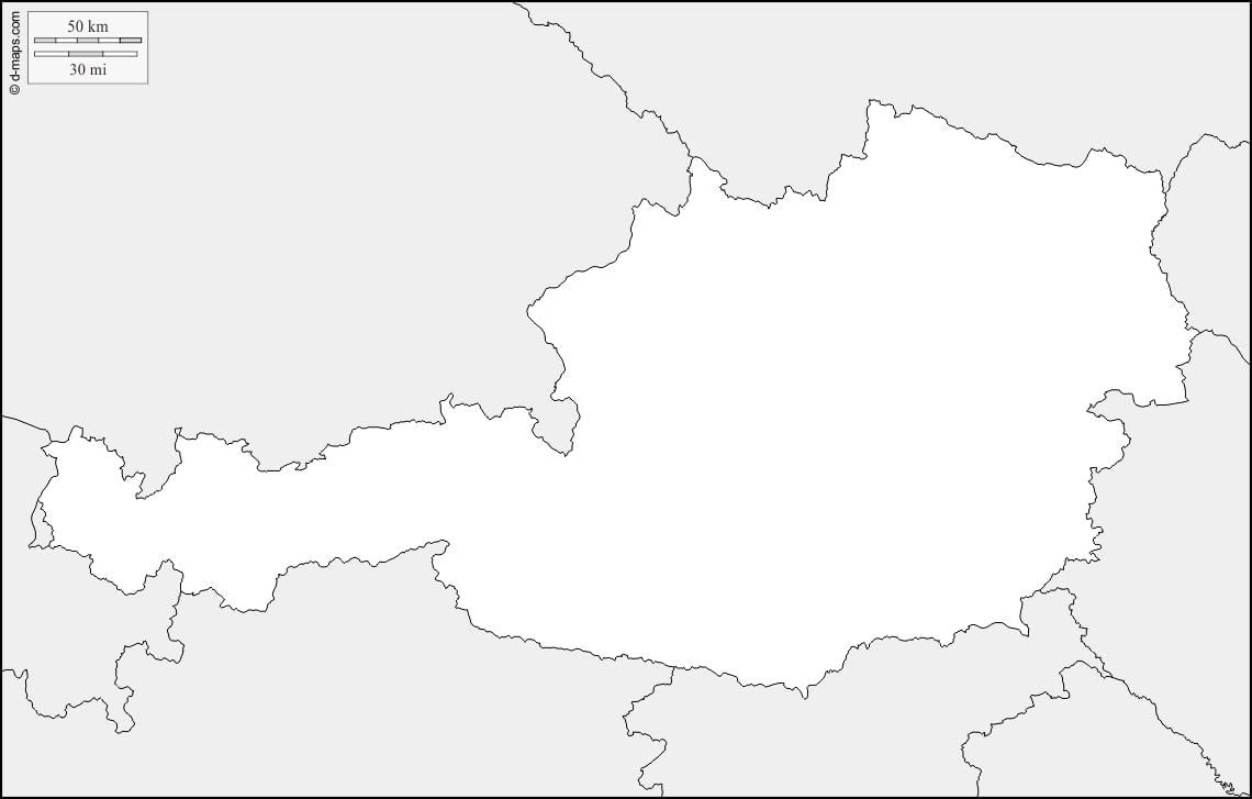 zemljevid avstrije zemljevid oris