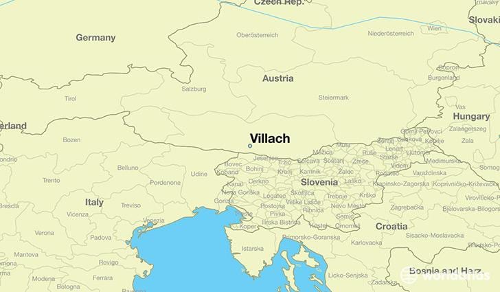 zemljevid beljak avstrija