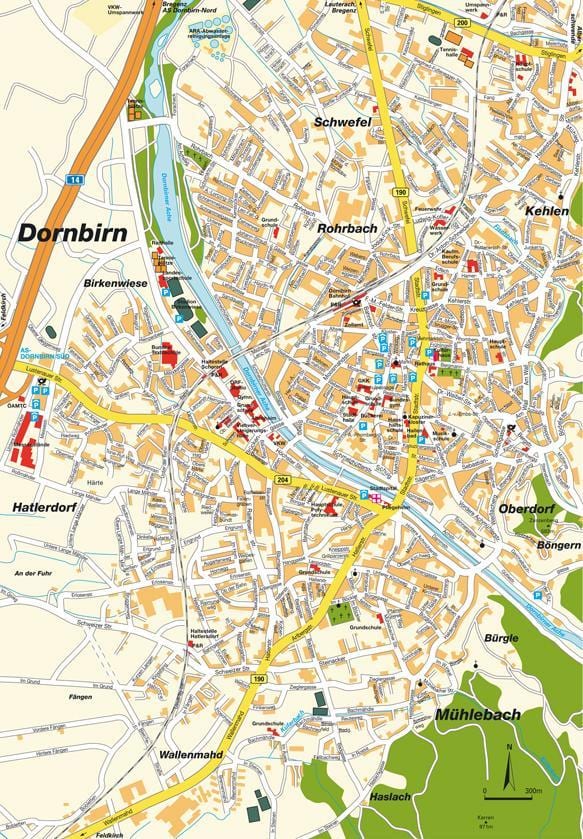 zemljevid dornbirnu avstrija