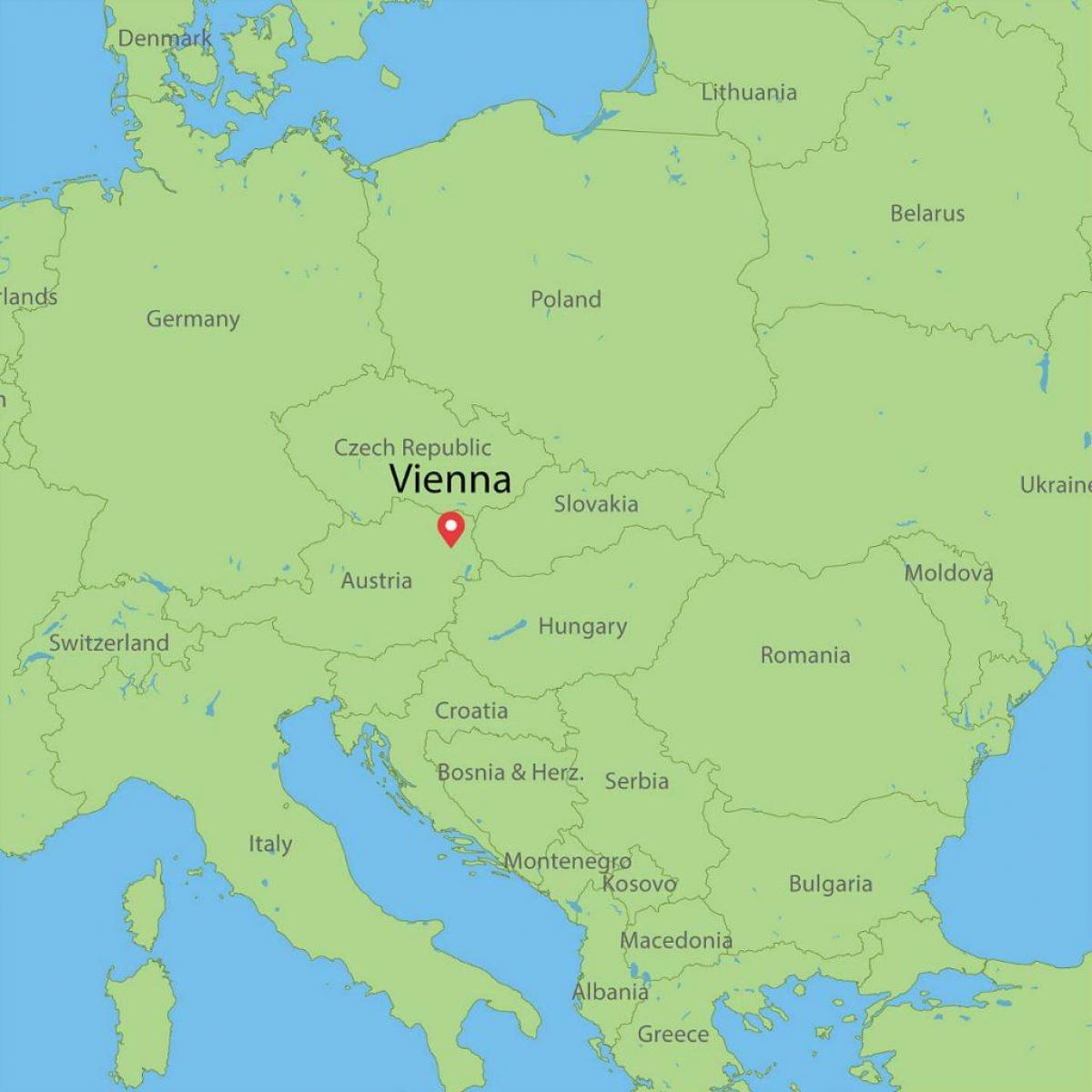 zemljevid dunaj avstrija zemljevid evrope