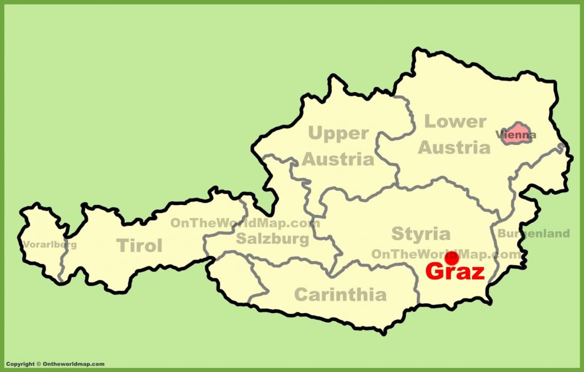 zemljevid gradec, avstrija