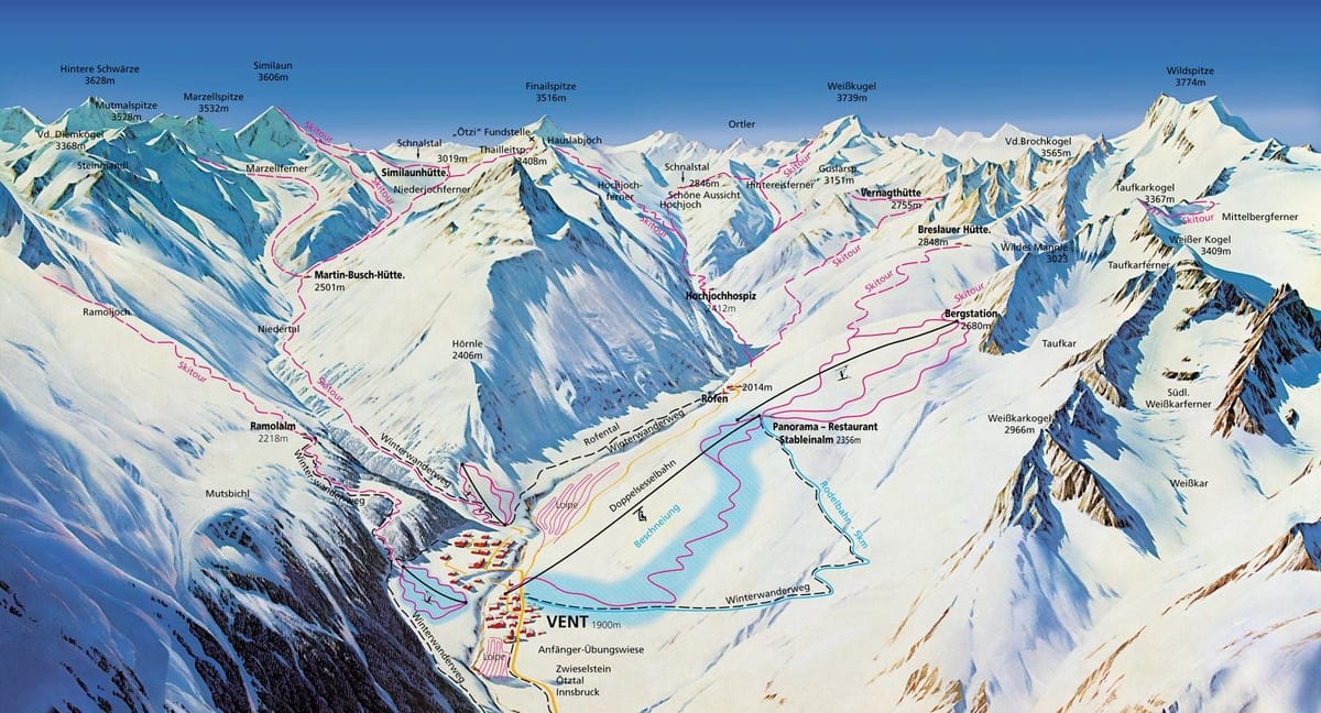 zemljevid vent avstrija