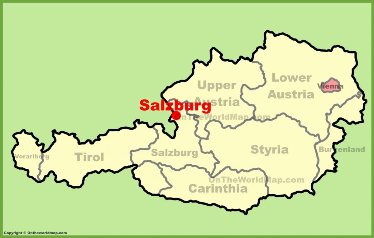 avstrija salzburg zemljevid
