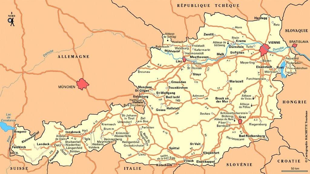 zemljevid wien avstrija