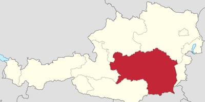 Zemljevid štajerske, avstrija