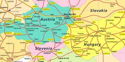 Avstrija železniškega zemljevid