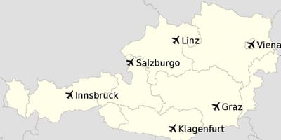Letališč v avstriji zemljevid