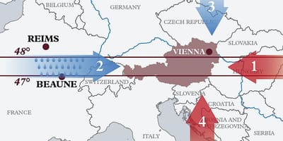 Zemljevid avstrije podnebje