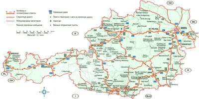 Avstrija potovanja zemljevidu