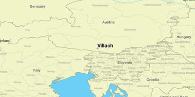 Zemljevid beljak avstrija