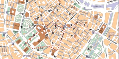 Dunaj avstrija centra mesta (zemljevid