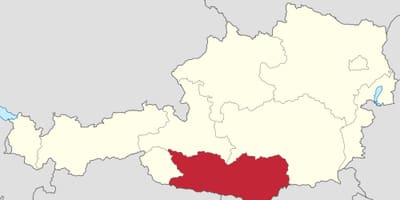 Zemljevid karnten avstrija 