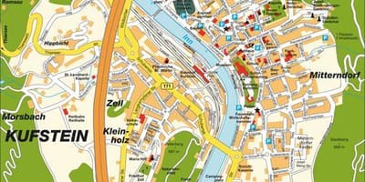 Zemljevid kufstein avstrija