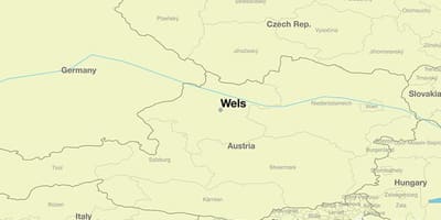 Zemljevid mestu wels, avstrija